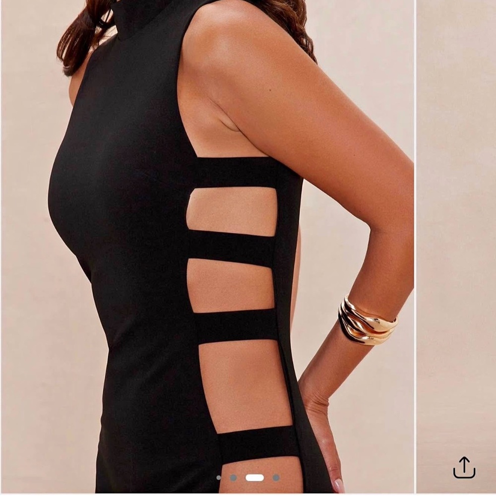 Fashion Nova Black Strappy Jumpsuit